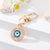 Fashion Drill Alloy Patch Blue Eyes Keychain  Devil's Eye Pendant