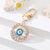 Fashion Drill Alloy Patch Blue Eyes Keychain  Devil's Eye Pendant