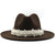 Fashion Elegant Pearl Big Brim Woolen Hat