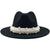 Fashion Elegant Pearl Big Brim Woolen Hat