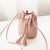 Fashion Embossed Double Tassel Bucket New Crossbody Shoulder Bag