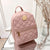 Fashion Embroidered Solid Color Quilting Small Women's Backpack