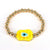 Fashion Eye Glass Copper Beaded Gold Plated Bracelets 1 Piece