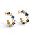 Fashion Eye Stainless Steel Ear Studs Inlay Zircon Stainless Steel Earrings 1 Pair