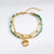 Fashion Eye Stainless Steel Natural Stone Plating 18k Gold Plated Bracelets