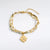 Fashion Eye Stainless Steel Natural Stone Plating 18k Gold Plated Bracelets