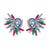 Fashion Floral Alloy Inlay Artificial Rhinestones Ear Studs 1 Pair