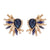 Fashion Floral Alloy Inlay Artificial Rhinestones Ear Studs 1 Pair