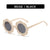 Fashion Flower Ac Round Frame Full Frame Kids Sunglasses