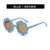 Fashion Flower Ac Round Frame Full Frame Kids Sunglasses