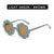 Fashion Flower Ac Round Frame Full Frame Kids Sunglasses