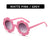 Fashion Flower Ac Round Frame Full Frame Kids Sunglasses