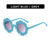 Fashion Flower Ac Round Frame Full Frame Kids Sunglasses