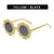 Fashion Flower Ac Round Frame Full Frame Kids Sunglasses