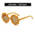 Fashion Flower Ac Round Frame Full Frame Kids Sunglasses