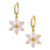 Fashion Flower Copper Artificial Gemstones Earrings