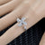 Fashion Flower Copper Plating Zircon Open Ring