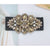 Fashion Flower Elastic Band Handmade Inlay Crystal Women's Woven Belts 1 Piece