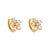 Fashion Flower Inlaid Zircon Copper Artificial Gemstones Earrings