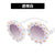 Fashion Flower Pc Round Frame Full Frame Kids Sunglasses