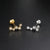 Fashion Flower Snake Butterfly Copper Plating Inlay Zircon Ear Studs 1 Piece