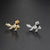 Fashion Flower Snake Butterfly Copper Plating Inlay Zircon Ear Studs 1 Piece