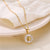 Fashion Flower Stainless Steel Brass Inlay Zircon Pendant Necklace 1 Piece