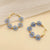 Fashion Flower Stainless Steel Plating Hoop Earrings 1 Pair