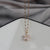 Fashion Flower Titanium Steel Inlay Zircon Pendant Necklace 1 Piece