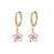 Fashion Flower Titanium Steel Plating Inlay Artificial Diamond Drop Earrings 1 Pair