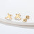 Fashion Frog Stainless Steel Plating Ear Studs 1 Pair