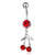 Fashion Fruit Rhinestone Belly Ring