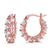 Fashion Full Inlaid Zircon Copper Lace Earrings U-shaped Earrings