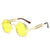 Fashion Geometric Ac Round Frame Half Frame Women's Sunglasses