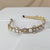 Fashion Geometric Alloy Inlay Artificial Pearls Rhinestones Hair Band