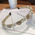 Fashion Geometric Alloy Inlay Artificial Pearls Rhinestones Hair Band