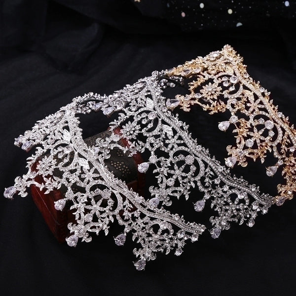 Fashion Geometric Alloy Inlay Rhinestones Crown 1 Piece