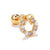 Fashion Geometric Brass Plating Zircon Ear Studs 1 Piece