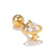 Fashion Geometric Brass Plating Zircon Ear Studs 1 Piece