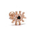 Fashion Geometric Brass Plating Zircon Ear Studs 1 Piece