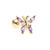 Fashion Geometric Brass Plating Zircon Ear Studs 1 Piece