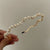 Fashion Geometric Cloth Inlay Artificial Pearls Hair Band