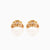 Fashion Geometric Coke Hamburger Brass Inlaid Zircon Ear Studs 1 Pair