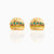 Fashion Geometric Coke Hamburger Brass Inlaid Zircon Ear Studs 1 Pair