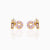 Fashion Geometric Coke Hamburger Brass Inlaid Zircon Ear Studs 1 Pair