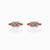 Fashion Geometric Coke Hamburger Brass Inlaid Zircon Ear Studs 1 Pair