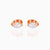 Fashion Geometric Coke Hamburger Brass Inlaid Zircon Ear Studs 1 Pair