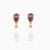 Fashion Geometric Coke Hamburger Brass Inlaid Zircon Ear Studs 1 Pair