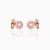 Fashion Geometric Coke Hamburger Brass Inlaid Zircon Ear Studs 1 Pair