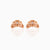 Fashion Geometric Coke Hamburger Brass Inlaid Zircon Ear Studs 1 Pair